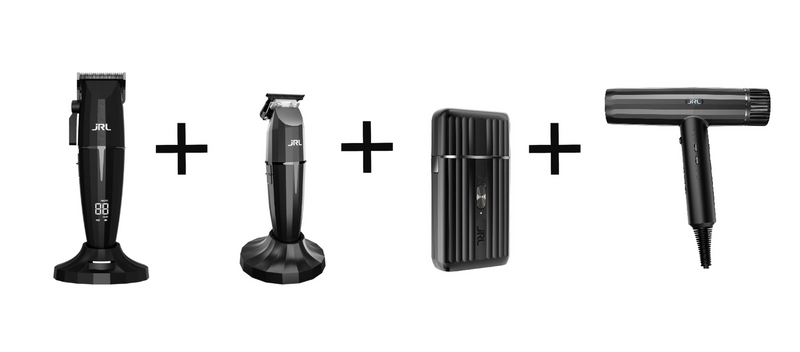 JRL Onyx Combo Set Clipper + Trimmer + Shaver + Forte Pro Fohn