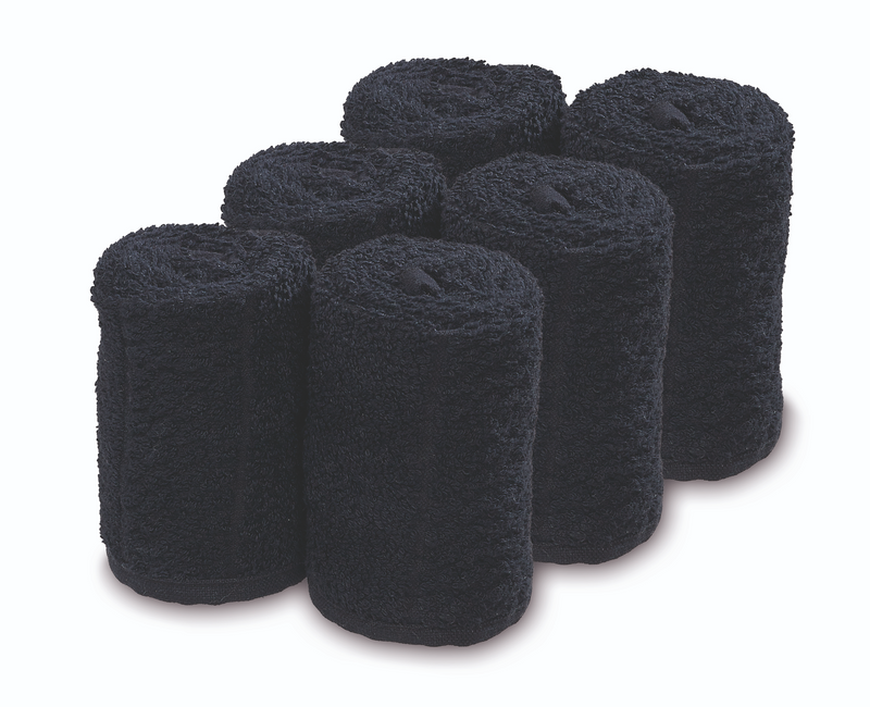 Barburys Face Towel Black 6pcs