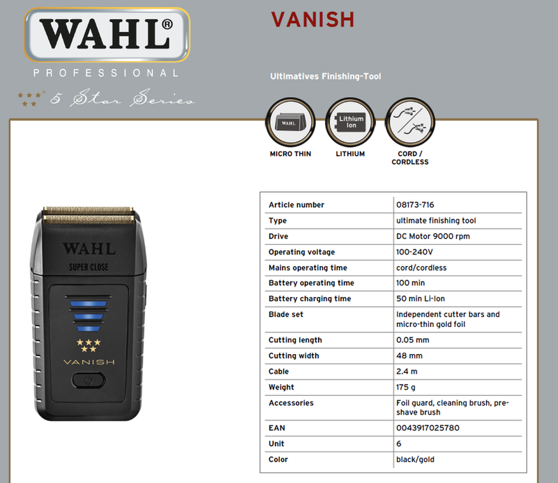 Wahl Vanish Shaver scheerapparaat